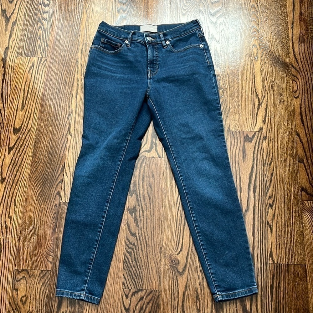 EVERLANE Mid-Rise Skinny Jeans Dark Blue